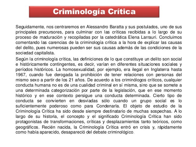 Criminología crítica