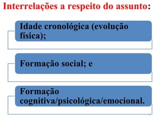 Interrelações a respeito do assunto:
4
 