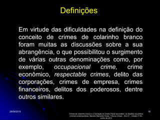 PDF) Teoria geral do delito pelo colarinho branco