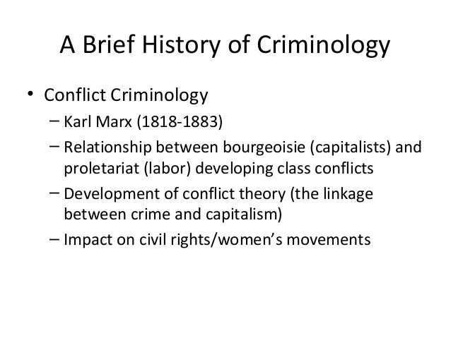 history of criminological thought To help understand this we will offer a historical overview of the development of criminological thought up until bowling, b (2006) a brief history of criminology. history of criminological thought To help understand this we will offer a historical overview of the development of criminological thought up until bowling, b (2006) a brief history of criminology.