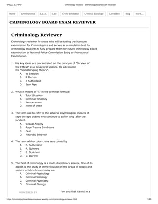 criminology reviewer - criminology board exam reviewer.pdf