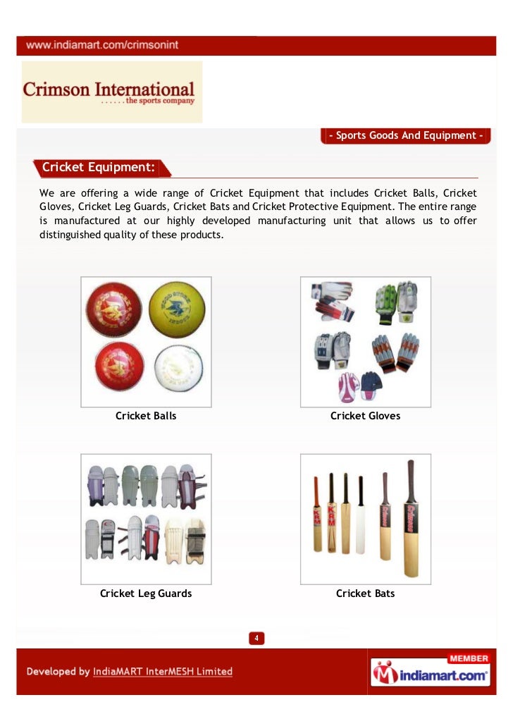 Crimson International, Jalandhar, Sports Goods