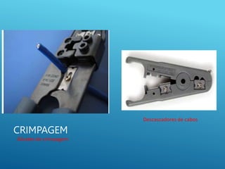 CRIMPAGEM
Alicates de crimpagem
Descascadores de cabos
 