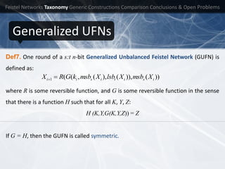 Unbalanced Feistel Networks and Code Block Design | PDF