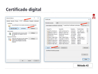Certificado digital
Método #2
N
 
