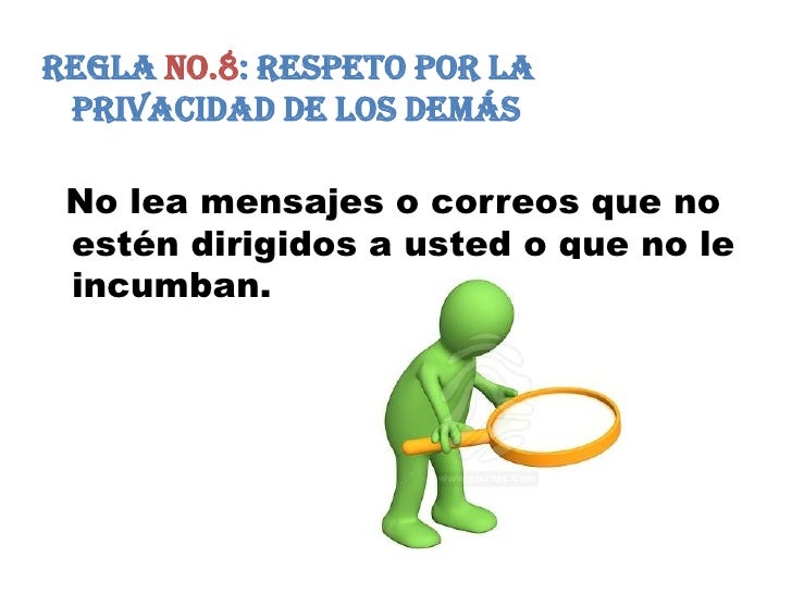 Resultado de imagen para 10 reglas basicas de netiqueta regla 8