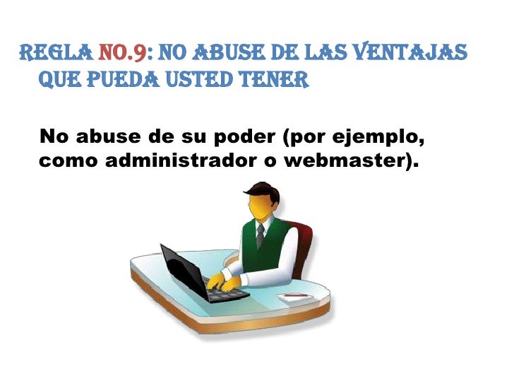 Resultado de imagen para 10 reglas basicas de netiqueta regla 9