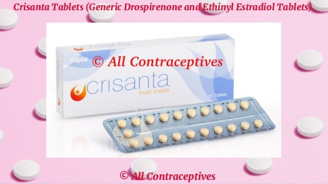 Crisanta Tablets (Generic Drospirenone and Ethinyl Estradiol Tablets)
© All Contraceptives
 