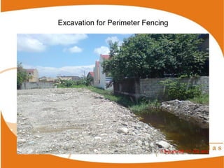 Excavation for Perimeter Fencing
 