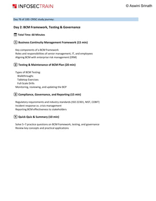 CRISC 100 Days study plan By InfosecTrain.pdf