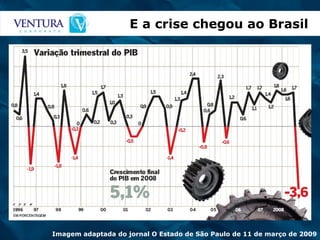Imagem adaptada do jornal O Estado de São Paulo de 11 de março de 2009 E a crise chegou ao Brasil  