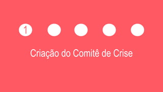Criação do Comitê de Crise
 