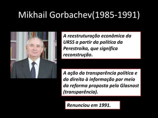 Crise dos paises socialistas | PPSX
