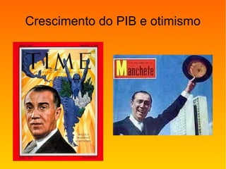 Crescimento do PIB e otimismo
 