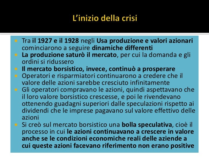 La Grande crisi del 1929