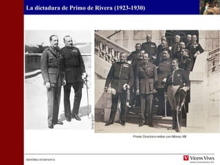 HISTÒRIA D’ESPANYAHISTÒRIA D’ESPANYA
La dictadura de Primo de Rivera (1923-1930)
 