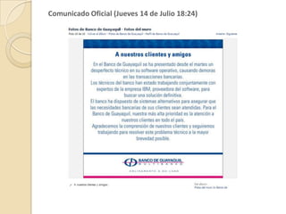 Comunicado Oficial (Jueves 14 de Julio 18:24)