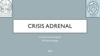 CRISIS ADRENAL
Dr. Mario R.Andrade B.
RI Endocrinología
2020
 