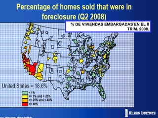 % DE VIVIENDAS EMBARGADAS EN EL II TRIM. 2008. 