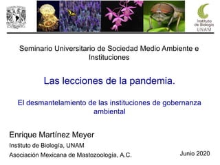 El desmantelamiento de las instituciones ambientales- Enrique ...