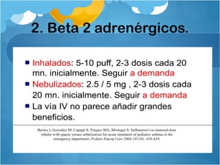 2. Beta 2 adrenérgicos.
 