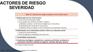 FACTORES DE RIESGO
SEVERIDAD
14
Plaza, V. (2023). Guía Española para el Manejo del Asma (GEMA 5.3)
 