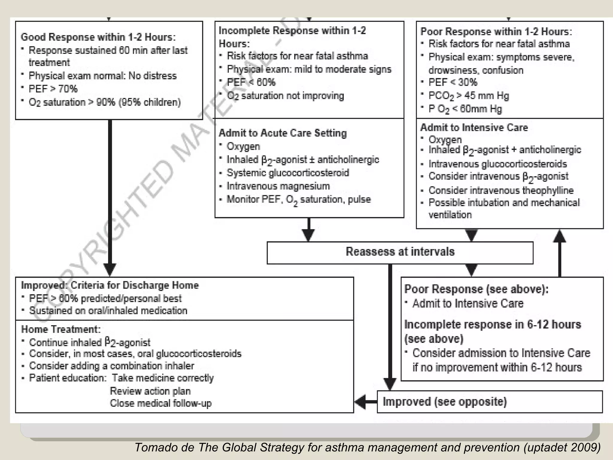 Tomado de The Global Strategy for asthma management and prevention (uptadet 2009) 