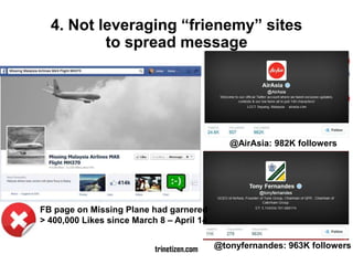 MH370 Case Study:  Lessons in Social Media and Crisis Communications