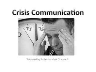 Crisis Communication