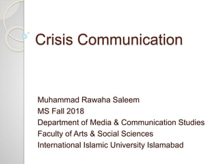 Crisis Communication ppt