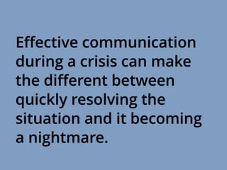 Crisis Communications 101: A Crash Course