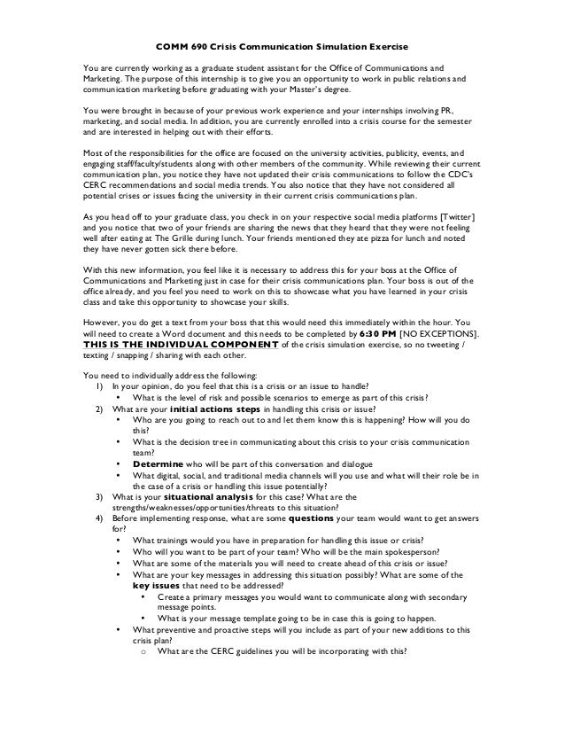 crisis communication simulation exercise freberg crisis communications plan examples