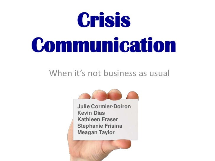 crisis communication