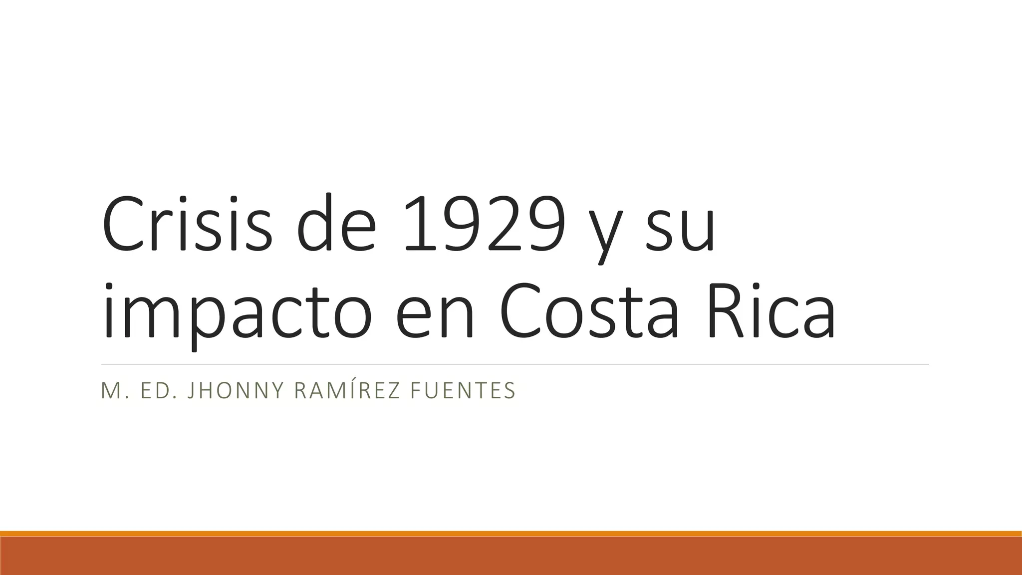 Crisis de 1929 y su impacto en costa | PPT