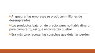 Crisis de 1929 y su impacto en costa | PPTX