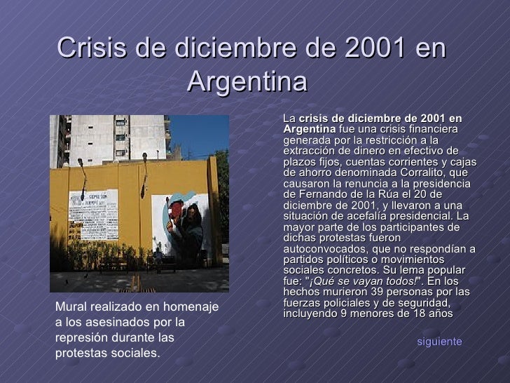 Crisis de diciembre de 2001 en argentina