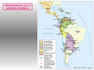 INDEPENDENCIA DE LA
AMÉRICA ESPAÑOLA
 