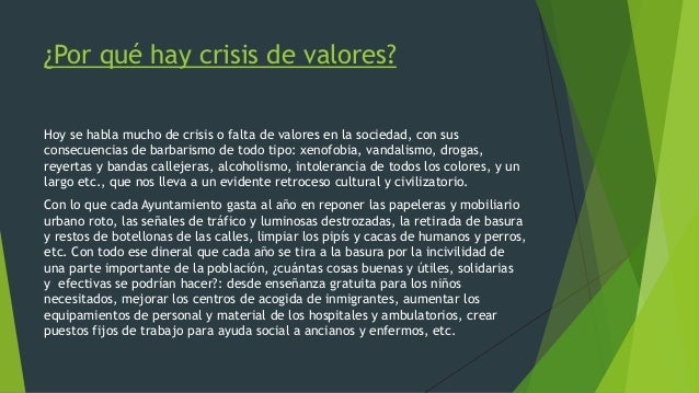 Crisis de valores 1
