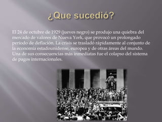 Crisis económica de 1929 y su impacto en Chile | PPTX