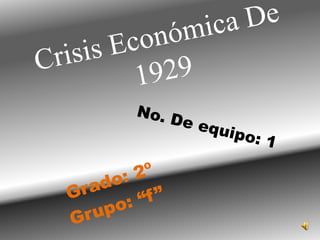 Crisis economica de 1929