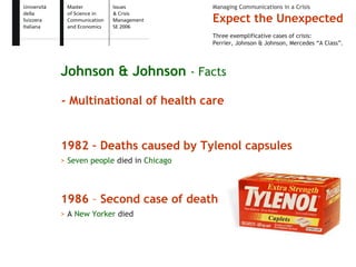 Expect the Unexpected - Issue and Crisis Management