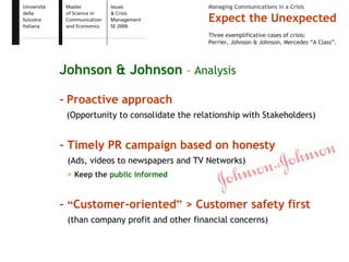 Expect the Unexpected - Issue and Crisis Management