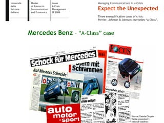 Expect the Unexpected - Issue and Crisis Management