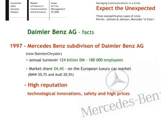 Expect the Unexpected - Issue and Crisis Management