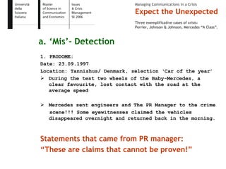 Expect the Unexpected - Issue and Crisis Management