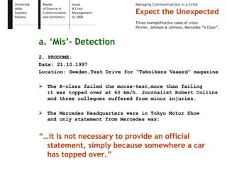 Expect the Unexpected - Issue and Crisis Management