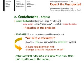 Expect the Unexpected - Issue and Crisis Management