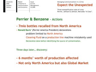 Expect the Unexpected - Issue and Crisis Management