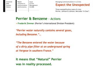 Expect the Unexpected - Issue and Crisis Management