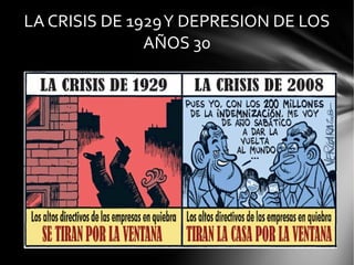 LA CRISIS DE 1929 Y DEPRESION DE LOS AÑOS 30 